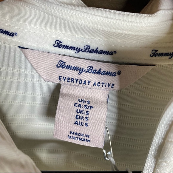 Tommy Bahama cream every day active stretch quarter zip athleisure pulloverSZ-SM - Picture 7 of 10